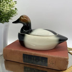 Vintage Mid Century Keramik Ente Schmuckschatulle Neutral See Haus Deko - Bild 1 von 7