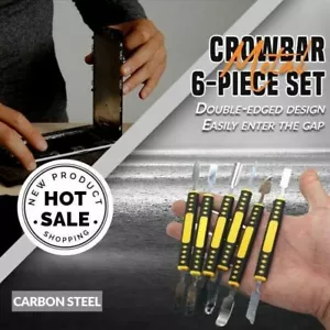 Metal Crowbar 6-Piece Set Small Metal Spudger Pry Opening Repair Tools Kit - Picture 1 of 7