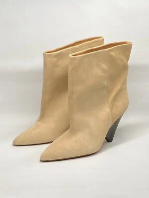 Isabel Marant Miyako 90MM Suede Cone-Heel Booties size 39 Retail $1290 - Image 1 of 4