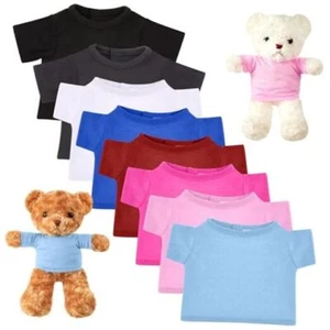 8 Pcs Bear Clothes Tee Bear Colorful Tee Shirt Fit 14-18 Inches Classic Color - Picture 1 of 7