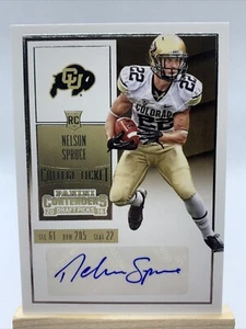 Nelson Spruce 2016 Panini Contenders College Ticket Rookie Auto Colorado - Picture 1 of 10