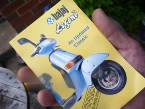 ORIGINAL BAJAJ USA BAJAJ LEGEND SCOOTER THREE FOLD BROCHURE ABOUT 2003 - Picture 1 of 5