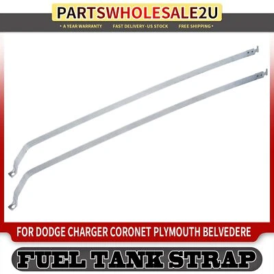 Pair 2 Fuel Tank Straps for Dodge Charger Coronet Plymouth Satellite 1968-1970 Foto 1 de 4