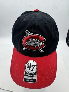 ‘47 Brand Red / Black Carolina Mud Cats Minor League Basebal Cap Medium  - Picture 1 of 13
