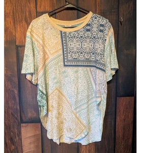 Anthropologie 9-H15 STCL Post Mark Short Sleeve Womens Tunic Top Size Small Boho - Picture 1 of 5