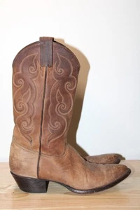 TONY LAMA Cowgirl Western Boots 1153 Brown Leather Women's US 7M USA Made - Picture 1 of 15