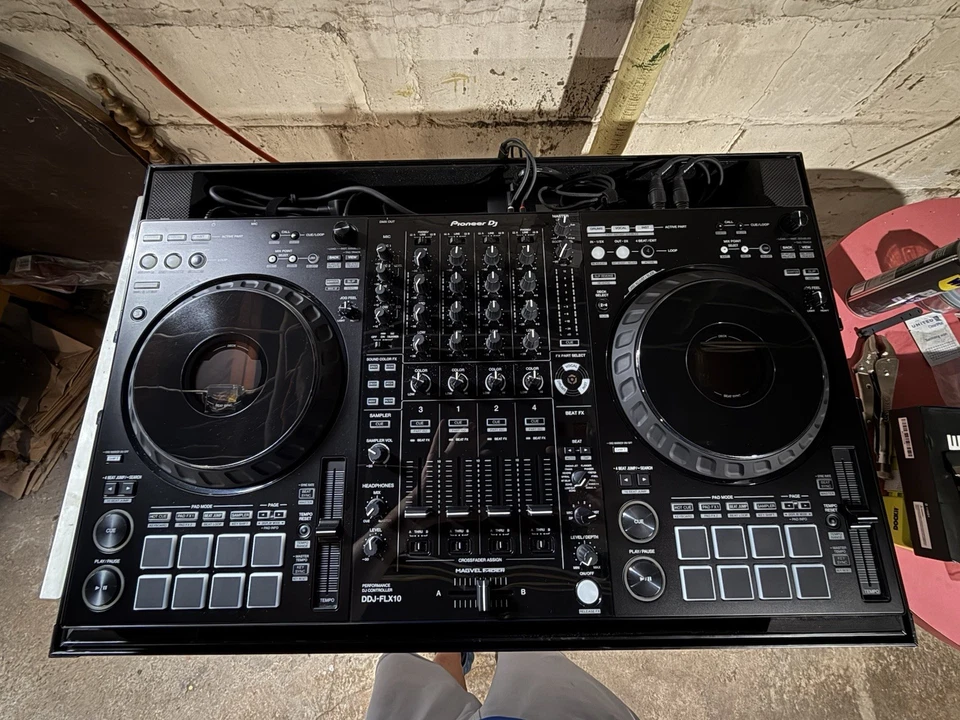 Pioneer FLX 10 DJ 4Ch. DJ Controller With Black Odyssey Road Case ￼ - Image 1 of 3