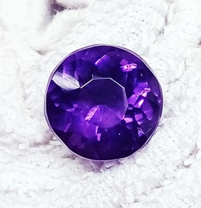 Violetter Amethyst 11,90 ct zertifiziert runde Form loser Edelstein mit kostenlosem Geschenk - Bild 1 von 6