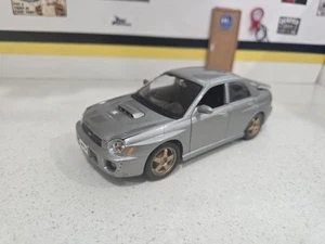 Bburago 1:24 Scale Diecast Car 2002 Subaru Impreza WRX Silver - Picture 1 of 17