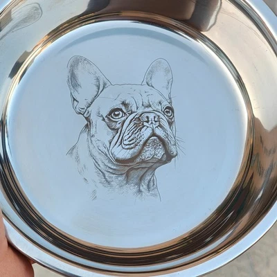 Ciotola per Cani nome foto BULLDOG FRANCESE 16 Cm Acciaio Inox personalizzata - Immagine 1 di 4