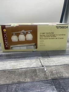 Portfolio 3-Light Chrome Modern/Contemporary Vanity Light 0756834 - Picture 1 of 13