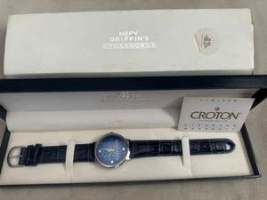 Unbenutzte MERV GRIFFIN'S Limited Edition Kreuzworträtsel TV Show CROTON Armbanduhr - Bild 1 von 8