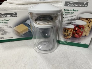 VINTAGE KENMORE SEAL-N-SAVE PRE-CUT BAGS 10 COUNT & 3/4 QT / 3 QT CANISTER SET - Picture 1 of 8
