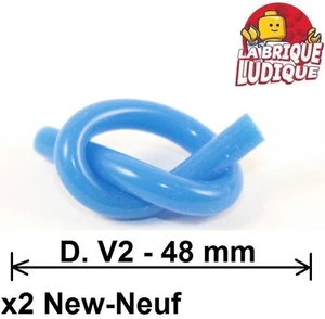 Lego 2X Tubo Rigido Pneumatico V2 D. 6L / 4.8Cm Blu 21766 NUOVO - Picture 1 of 1