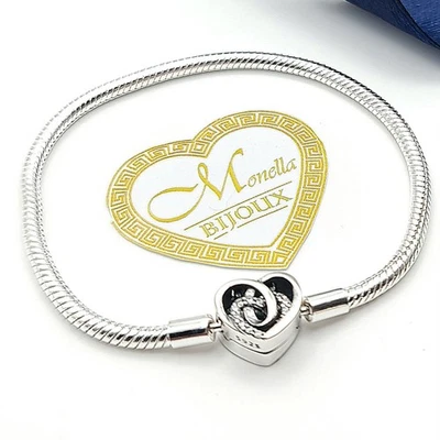 Bracciale argento 925 cuore misura 19 - Immagine 1 di 4