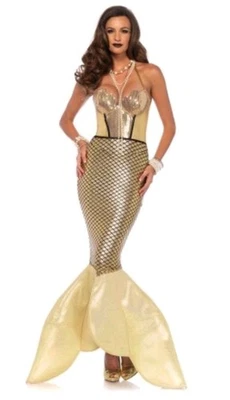 Legs Avenue Golden Glitter MERMAID Halloween Costume RARE SOLD OUT Sz Large - Image 1 of 4