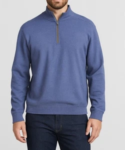 CREMIEUX Herren 1/4 Zip Pullover 3XL Wildleder Ellenbogen Patches Preppy Freizeit Klassisch - Bild 1 von 15