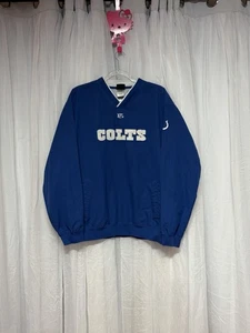 NFL Team App Indianapolis Colts Pullover Windbreaker Jacke mit Taschen Herren L - Bild 1 von 12