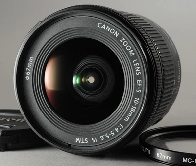 US Duty Paid Top Mint Canon EF-S 10-18mm F/4.5-5.6 IS STM lens #4065 - Image 1 of 4