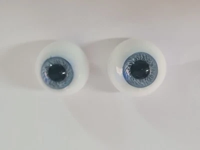 Yeux Bleus de poupée ancienne en verre (40.19) - œil - Antique Glass Doll Eye - Photo 1/2