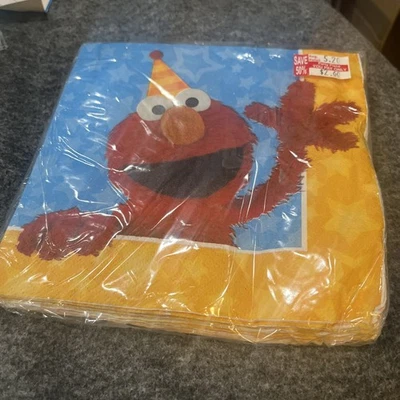 NUEVAS Servilletas de Almuerzo de Fiesta Sesame Street Elmo Abby Cadabby 16ct Coloridas Foto 1 de 4