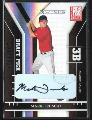 Mark Trumbo 2004 Donruss Elite Extra Edition Auto /1321 C #341 Anaheim Angels - Image 1 of 2