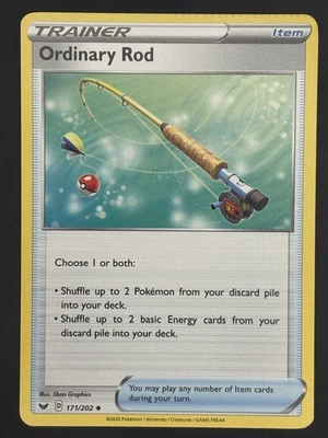 171/202 Ordinary Rod : Uncommon Card : Sword & Shield Base Set - Image 1 of 2