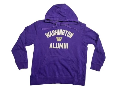 WASHINGTON HUSKIES UW Football COLLEGE ALUMNI HOODIE Fan Sweatshirt Women M/L - Image 1 of 4