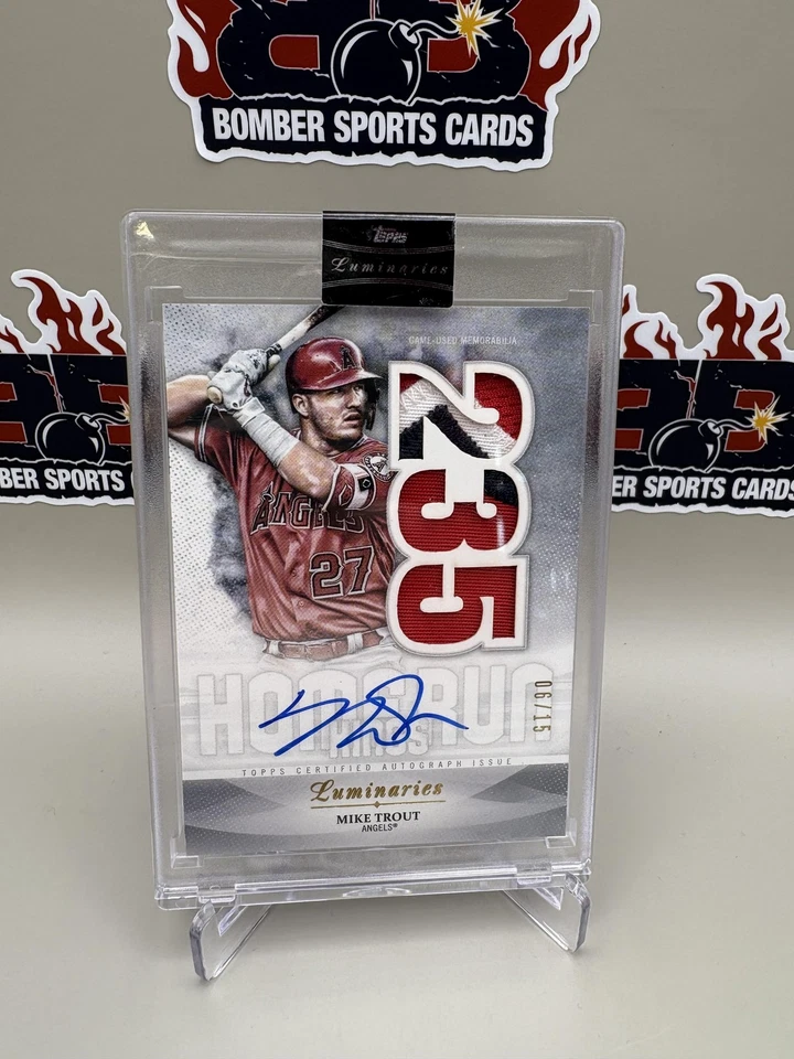 2019 Topps Luminaries - Home Run Kings Autograph Patches Mike Trout #6/15 - Image 1 of 1