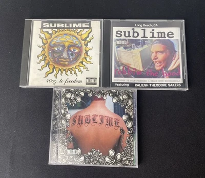 Sublime Original 3 CDs 40oz To Freedom 1992 Robbin The Hood 1994 Self Title 1996 - Image 1 of 4