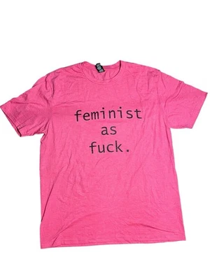 Camiseta Feminista AF Rosa Gráfica Para Mujer/Unisex Grande Tri-Mezcla Camiseta Foto 1 de 4