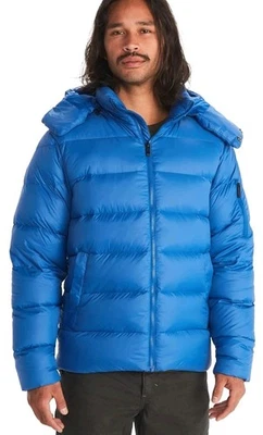 Men's Size MEDIUM Marmot Stockholm Down Jacket 700-Fill Winter Coat Blue NEW - Image 1 of 4