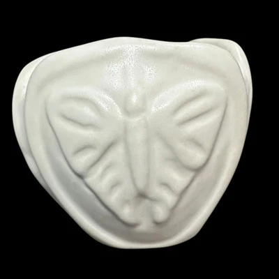 Van Briggle White Cream Butterfly Moth Vase Pottery Arts Crafts Vintage - Image 1 of 4