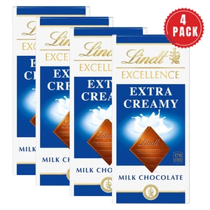 Lindt EXCELLENCE Extra Creamy Milk Chocolate Bar, 3.5 oz - 4 Pack - Picture 1 of 6