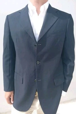 Boglioli Men's Navy Jacket Size 42 UK Loro Piana Tasmanian Wool Vintage RRP £450 - Image 1 of 4