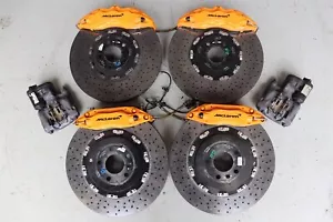 McLaren 570S 2018 Carbon Ceramic Brake Caliper Disc Rotor Set J245 - Picture 1 of 24