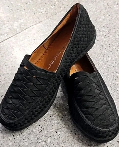 BM Bernie Mev Woven Stretch Black Weave 37 6.5 to 7 NEW  - Picture 1 of 11