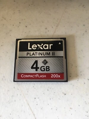 1pcs 4gb LEXAR Platinum II Compactflash for CF DSLR NIKON CANON  cameras - Image 1 of 2