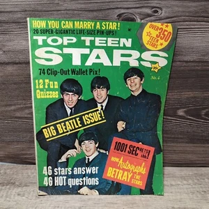 Vintage The BEATLES Top Teen Stars Magazine No. 4 1964 Original 1960’s Era - Picture 1 of 3