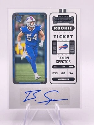 2022 Panini Contenders #301 - Baylon Spector (Rookie Auto) Buffalo Bills - Image 1 of 4