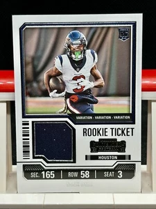 2023 Panini Contenders Tank Dell Rookie Ticket G-U Jersey Variation TS26V Texans - Picture 1 of 2
