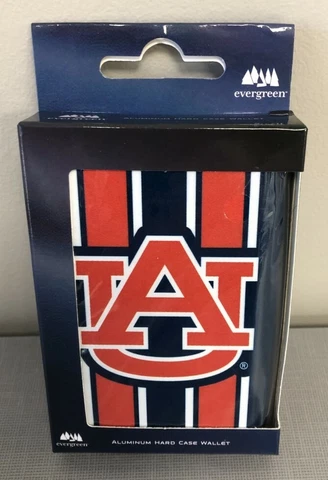 AUBURN TIGERS Aluminum Hard Case Wallet / Card Holder RFID Protection NEW Cover