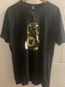 Star Wars BB-8 Men’s Turtle Tee Black Crew Neck Large Black T-Shirt - Picture 1 of 4