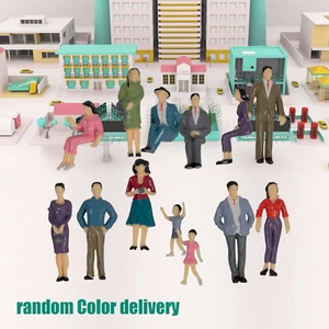 14pcs Model Trains 1:25 Miniature Painted Figures G Scale People Standing Seated - Picture 1 of 15