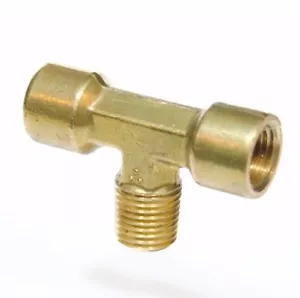1/4 Npt Female to Male Center Branch Tee Brass Pipe Fitting Water Oil Gas Air - Picture 1 of 7