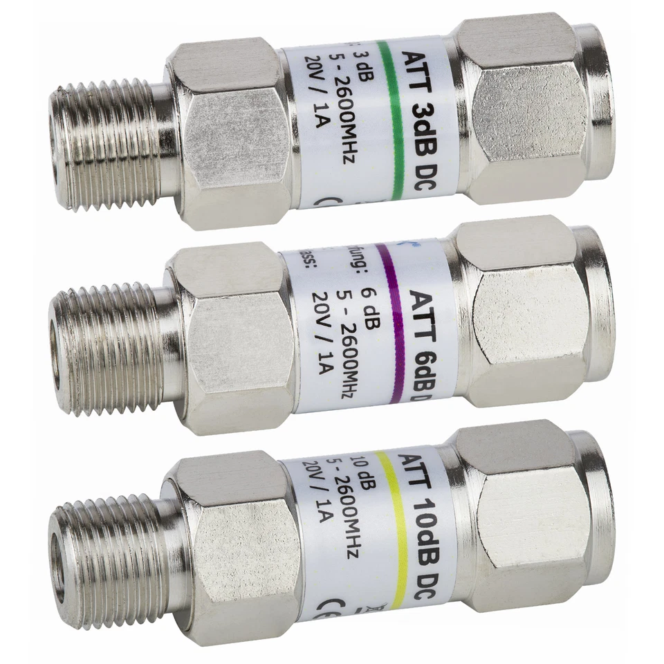 SYMARIX SAT / BK / DVB-T2 Dämpfungsglied Dämpfungsstecker in 3dB | 6dB | 10dB DC - Bild 1 von 1