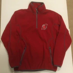 ANTIGUA 1/4 Cremallera Pullover Para Hombres Talla M Rojo Chaqueta Polar 1/4 Cremallera Bolsillo NJ DEVILS - Imagen 1 de 12