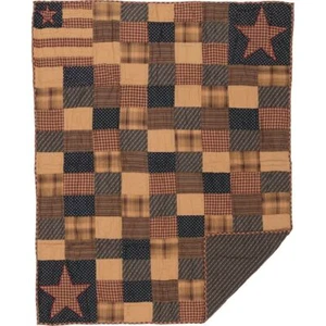 Primitive/Farmhouse 60"x50” Patriotic Patchwork Hanging quilt Throw - Picture 1 of 7