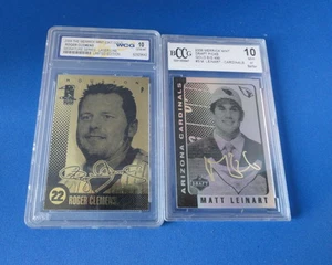 Lot - Two MINT State 10 Baseball Cards - Roger Clemens & Matt Leinart Ltd Ed - Picture 1 of 4