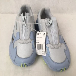 Women Adidas Originals Falcon Zip Glow Blue Grey Neon EF1969 Running Shoe Size 7 - Picture 1 of 10